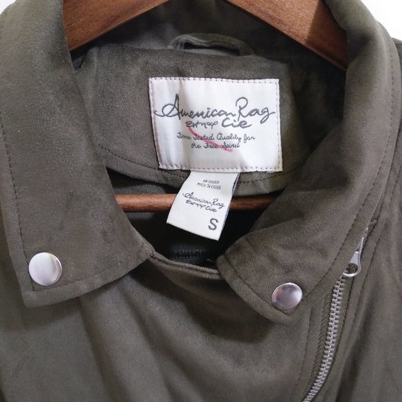 Lightweight Faux Suede Moto Asymmetrical Zip - Sz Small - NWT - Picture 2 of 10